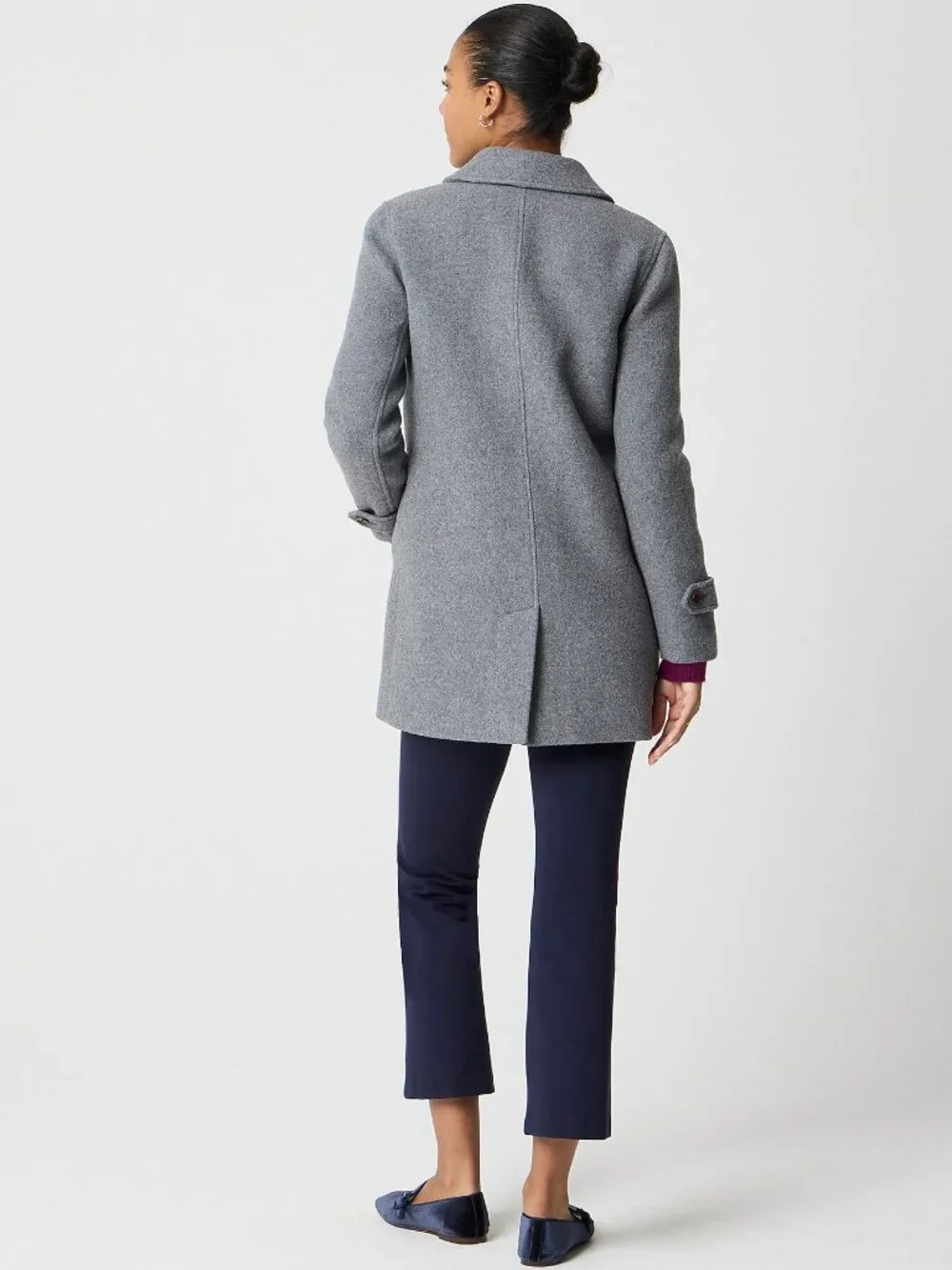 J. Crew Wool Blend Car‎ Coat Women's Heather Steel Gray Size 4 NEW